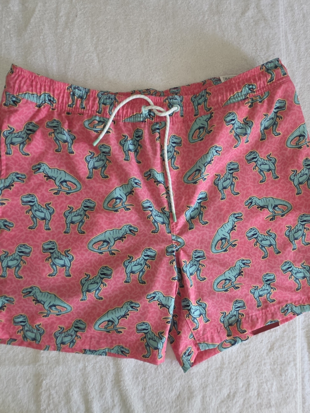 Member's Mark Men's Swim Trunks Size XL Pink Dinosaur Print NWT